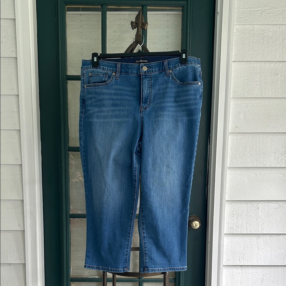 Kim Rogers Blue Cropped Jeans Size 12